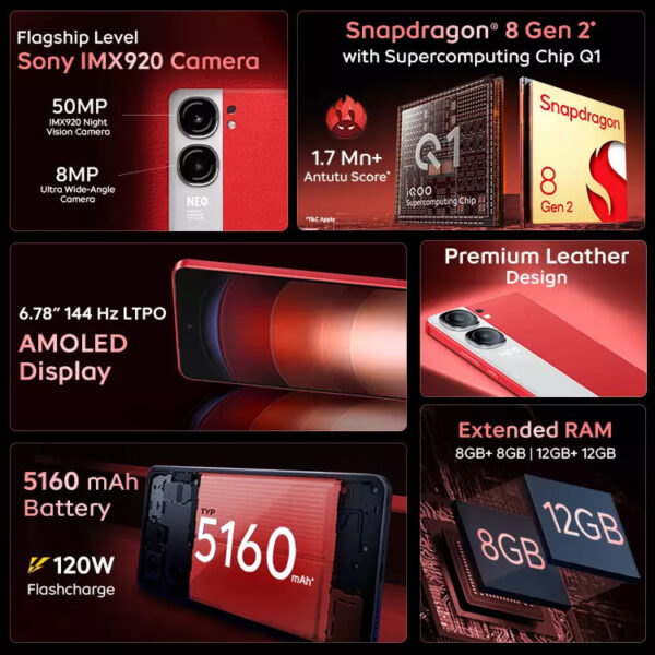 Neo9 Pro 8GB+128GB Fiery Red - Image 2