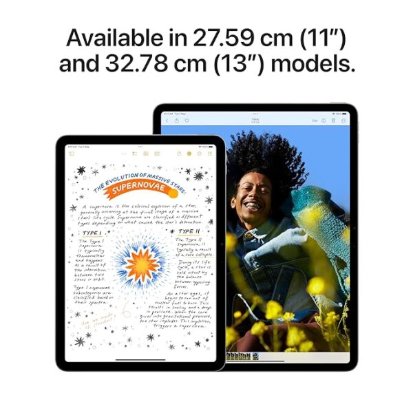 Apple iPad Air 11″ (M2): Liquid Retina Display, 128GB, Landscape 12MP Front Camera / 12MP Back Camera, Wi-Fi 6E, Touch ID, All-Day Battery Life — Space Grey - Image 3